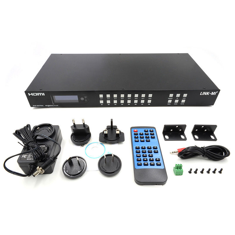 8x8 HDMI Matrix 4k Hdmi Switcher với hỗ trợ trích xuất âm thanh analog 18Gbps HDR