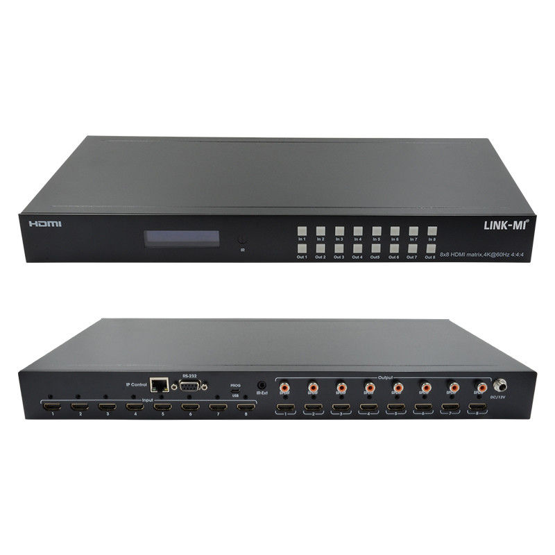 8x8 4K HDMI Modular Matrix Switcher với SPDIF Out IP Web GUI Control cho 8 màn hình UHD