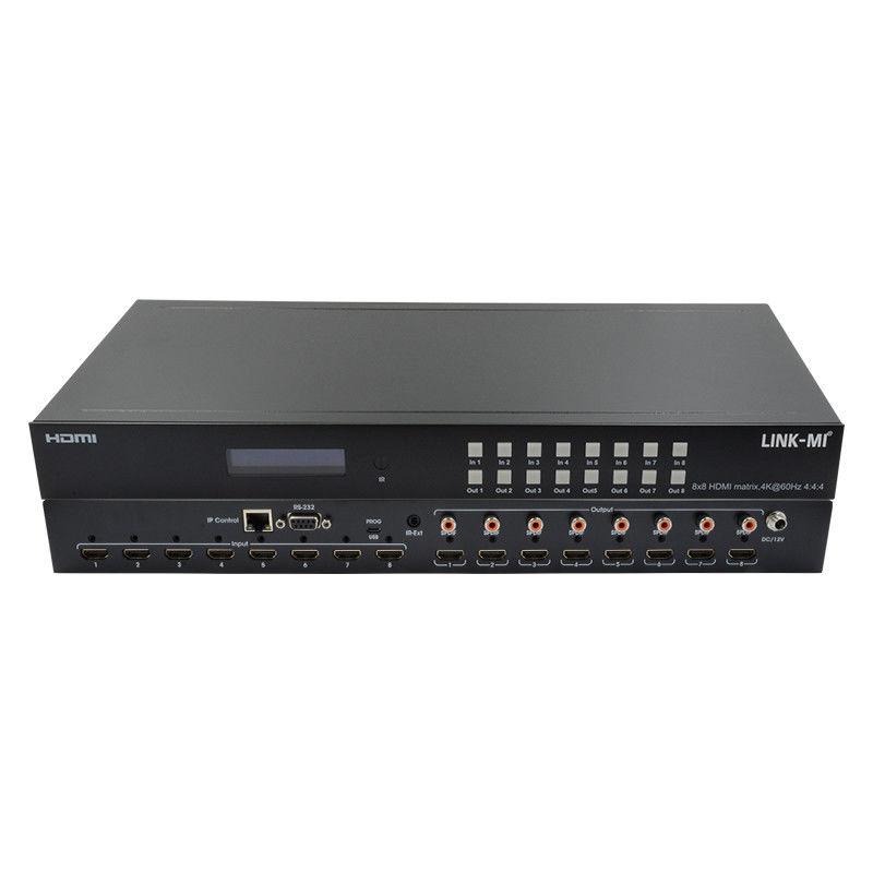8x8 4K HDMI Modular Matrix Switcher với SPDIF Out IP Web GUI Control cho 8 màn hình UHD