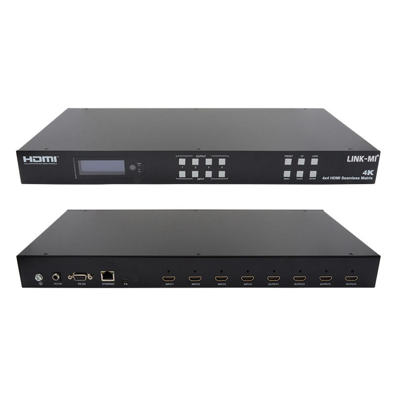 HDMI 4K Video Wall Splitter không liền mạch HDMI Matrix Switcher 2X2 4 In 4 Out