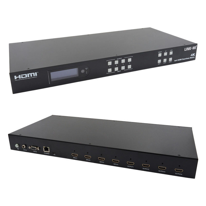 HDMI 4K Video Wall Splitter không liền mạch HDMI Matrix Switcher 2X2 4 In 4 Out