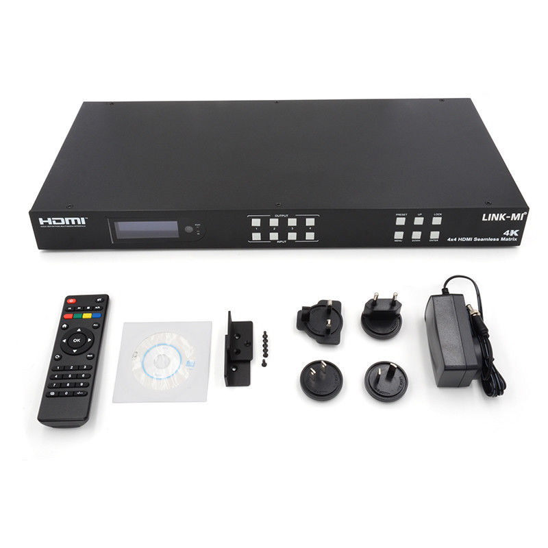 HDMI 4K Video Wall Splitter không liền mạch HDMI Matrix Switcher 2X2 4 In 4 Out