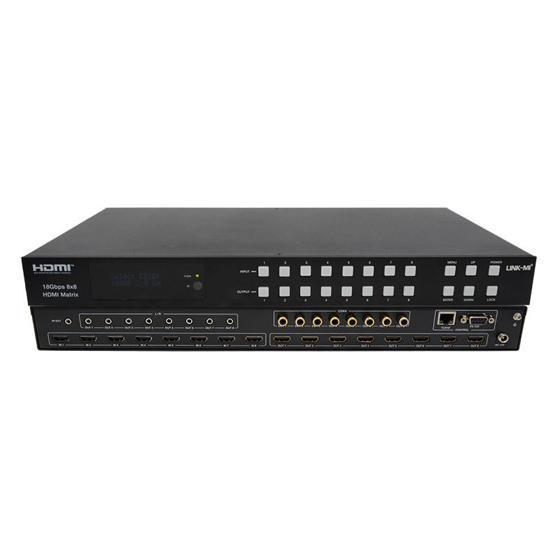 18Gbps 8x8 Matrix Switcher với chức năng ARC hỗ trợ 4K2K 60Hz YUV 4:4:4