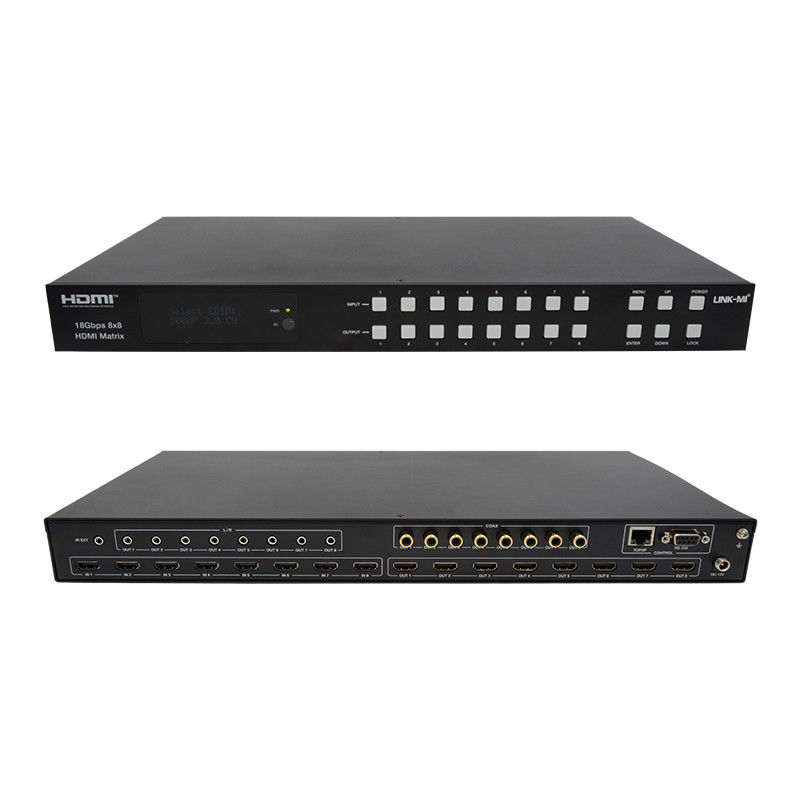 18Gbps 8x8 Matrix Switcher với chức năng ARC hỗ trợ 4K2K 60Hz YUV 4:4:4