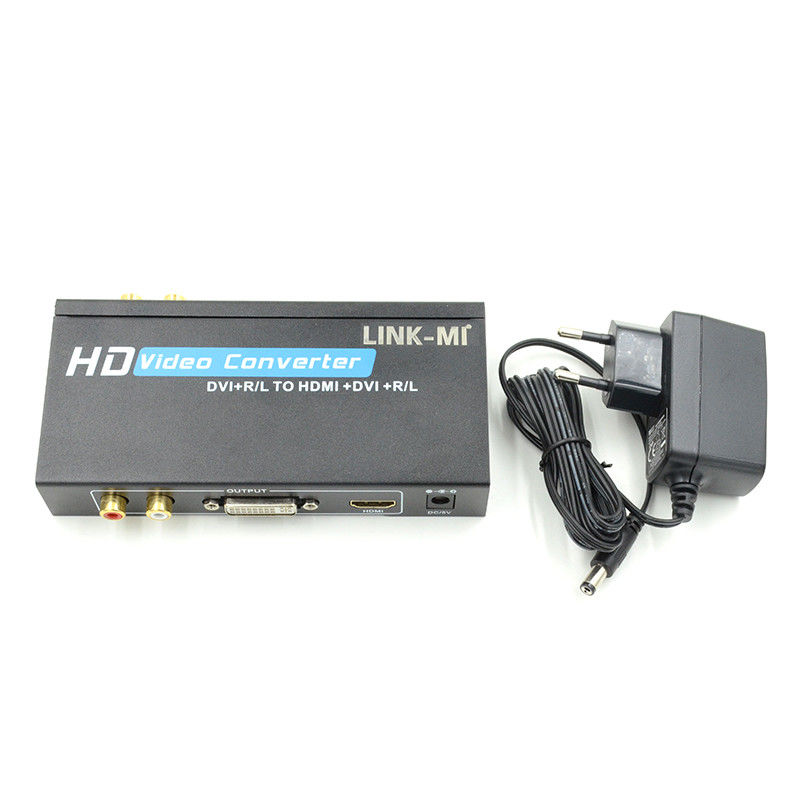 1080P DVI sang chuyển đổi HDMI với hỗ trợ âm thanh DVI Analog RCA Audio Input