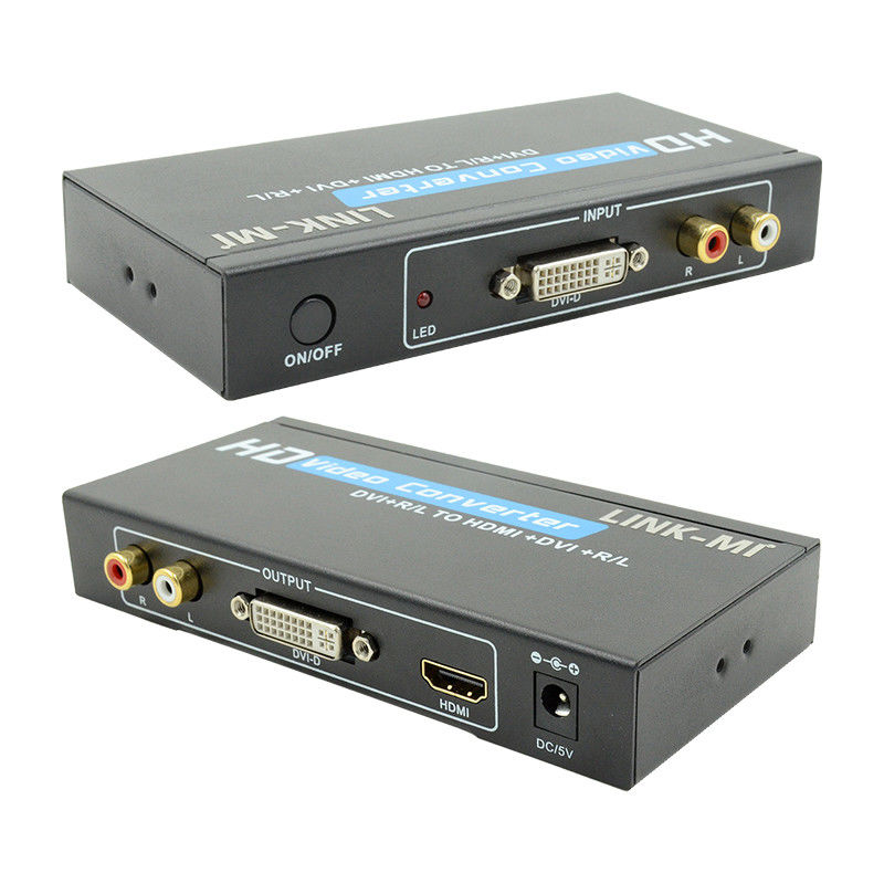 1080P DVI sang chuyển đổi HDMI với hỗ trợ âm thanh DVI Analog RCA Audio Input