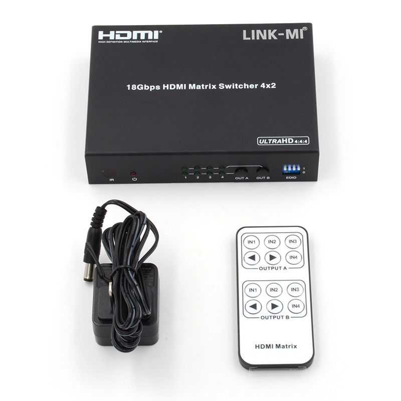 4X2 HDMI Matrix Switch Hdmi Switch Audio Extractor 4K đến 1080P Video Switcher