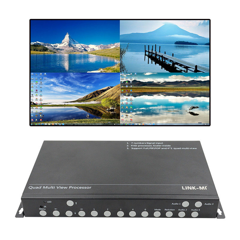 PIP POP HDMI Multi Viewer 4k 4x1 Với IR Remote RS232 Control Center Control