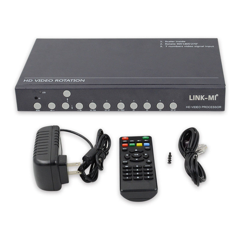 12V HDMI Video Wall Controller Video Rotator 90 180 270 độ HD Video Upscaling Rotary Switch