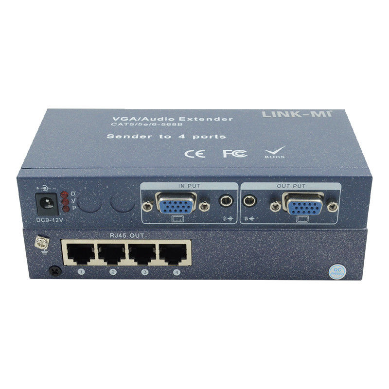 15pin 4 cổng VGA Extender 1 đến 4 VGA Splitter 4 kênh Video UTP Extender
