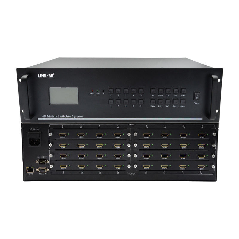 16 In 16 Out HDMI Matrix Switch 4K 16X16 Video Matrix Hỗ trợ đầu vào tín hiệu VGA DVI SDI