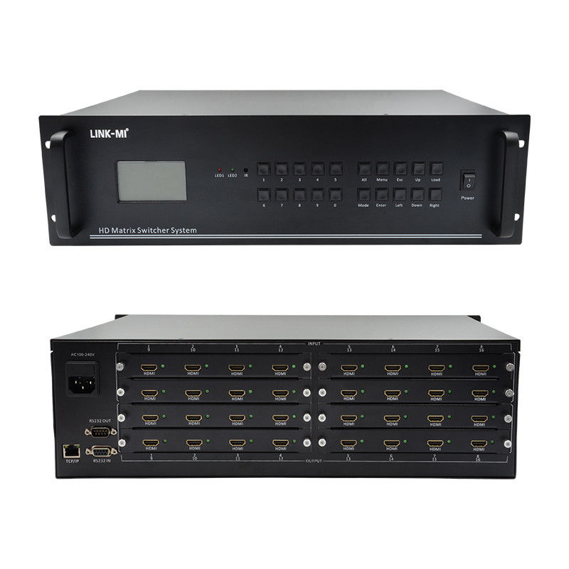 16 In 16 Out HDMI Matrix Switch 4K 16X16 Video Matrix Hỗ trợ đầu vào tín hiệu VGA DVI SDI