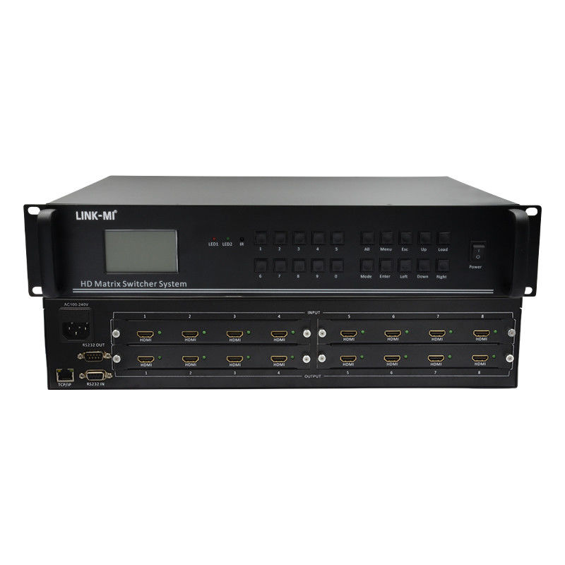 Hệ thống chuyển mạch ma trận 4K Video Audio 8X8 HDMI Ma trận RS232 TCP/IP điều khiển từ xa