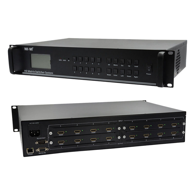 Hệ thống chuyển mạch ma trận 4K Video Audio 8X8 HDMI Ma trận RS232 TCP/IP điều khiển từ xa