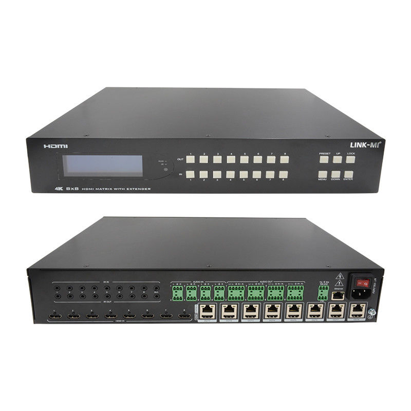 8X8 HDMI Matrix Extender lên đến 70m 8 HDMI Loop Out 4K60Hz HDMI Video Switch
