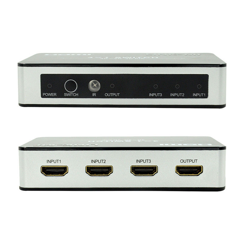 4K2K HDMI Switch 3x1 HDMI Splitter 5V 1A Hỗ trợ PIP 3D 3 đến 1 Video Switch