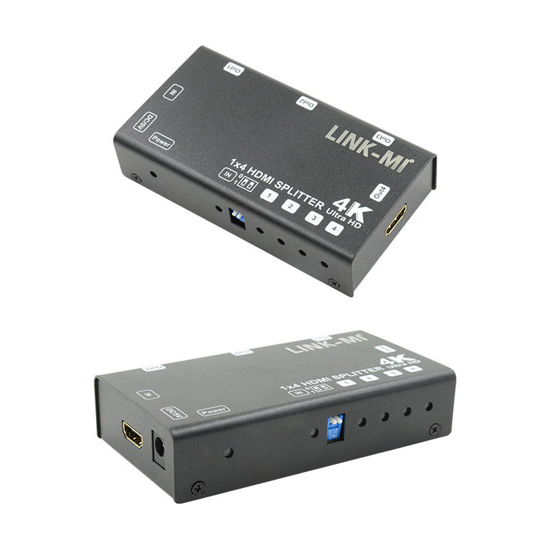 1X4 Video Splitter HDMI 4k 60Hz AV Splitter Hỗ trợ 3D EDID Cho 4 TV Ultra HD