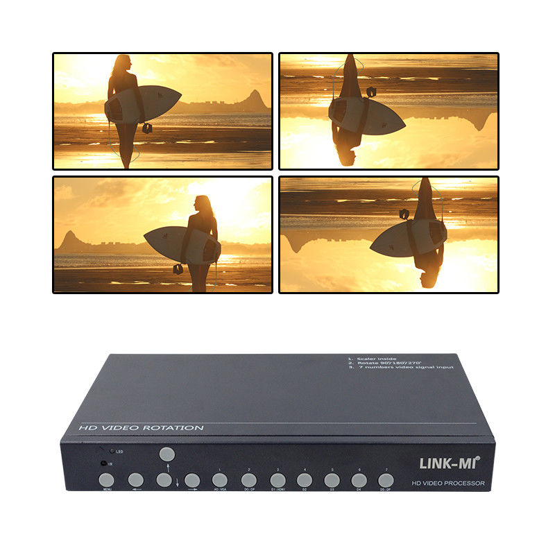 12V HDMI Video Wall Controller Video Rotator 90 180 270 độ HD Video Upscaling Rotary Switch