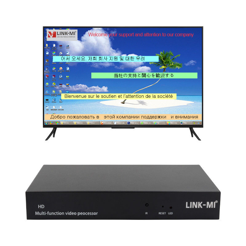 Nhiều ngôn ngữ RS232 HDMI Video Wall Controller HD Caption Adder Bộ xử lý video HDMI