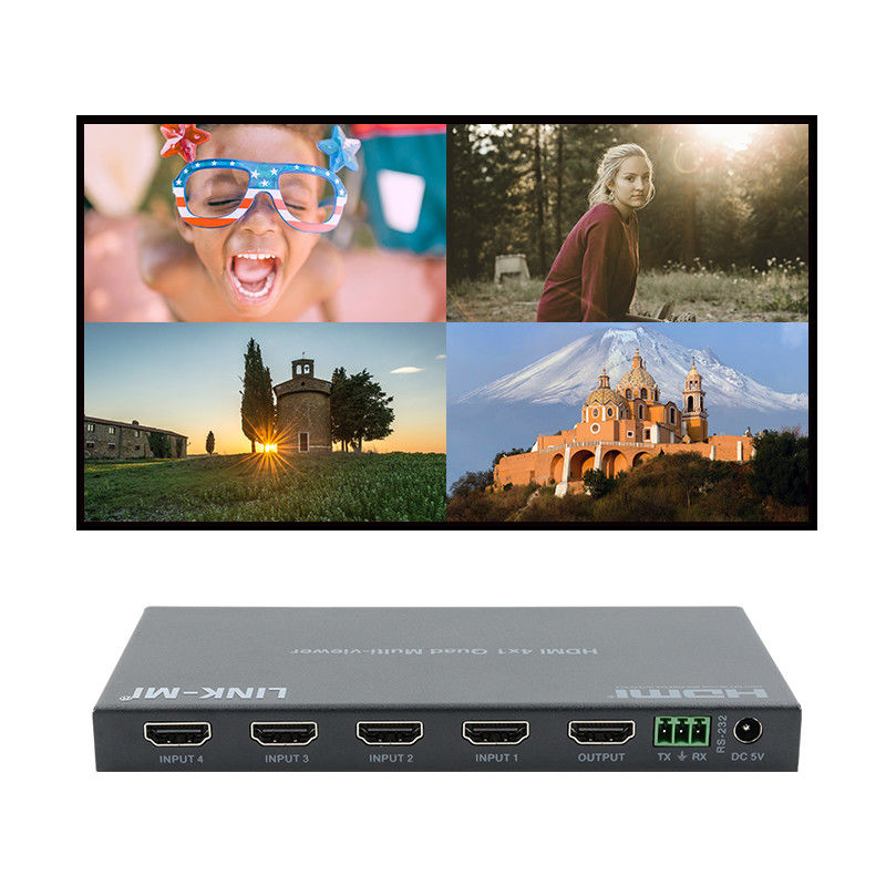 Hiệu suất cao HDMI 4x1 Quad Multi Viewer HDMI 1.4b HDCP 1.4 And DVI Compatible
