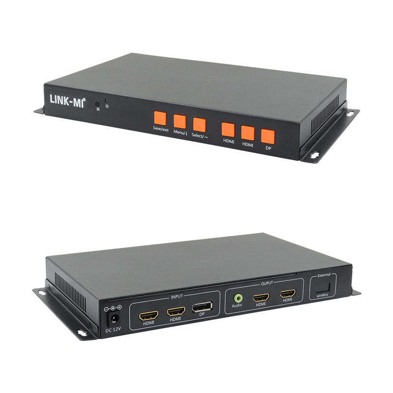 Hỗ trợ bộ điều khiển tường video 4K đầu vào di động / HDMI / DP cho 2 màn hình
