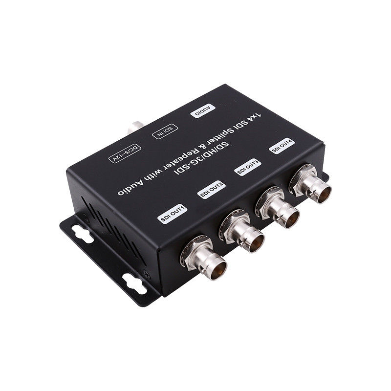 HD / SD-SDI 1 đến 4 Phân phối khuếch đại lặp lại với Audio 75 ohm Output Impedance