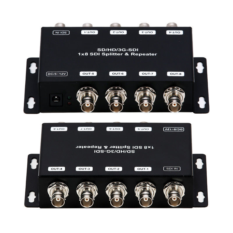 LM-SDI-108B 1 đến 8 SD / HD / 3G-SDI Bộ khuếch đại phân phối lặp lại với 75 ohm Kháng