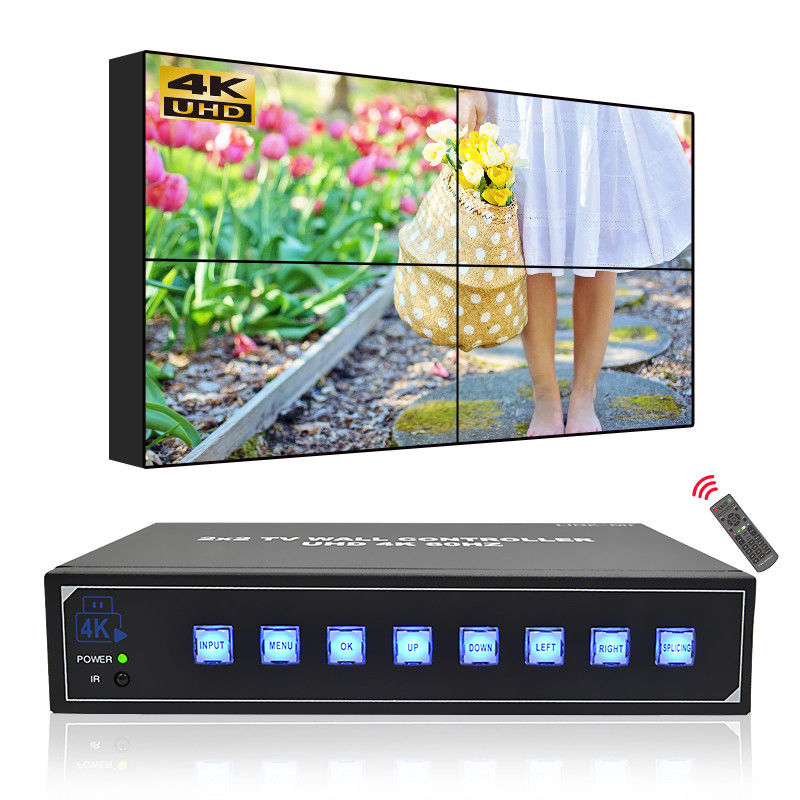 Bộ điều khiển tường video 4K HDMI Hỗ trợ USB Auto Play 2X2 Bộ xử lý tường video 1X2 1X3 1X4 TV Wall