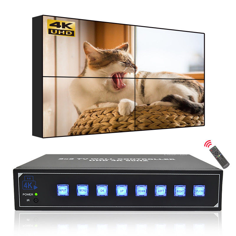 Bộ điều khiển tường video 4K 2X2 cho Phòng điều khiển 1X4 màn hình tường video 3.5mm Audio Output