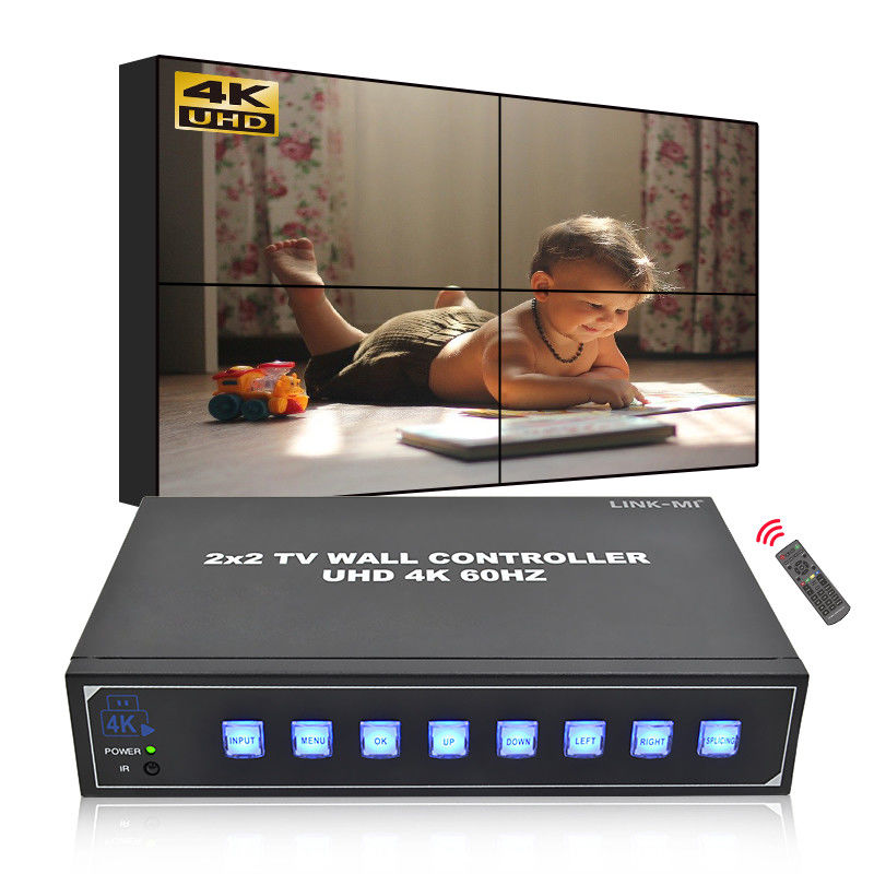 4 TV Bộ xử lý tường video 4K Hỗ trợ quay 180 ° Max 3840 * 2160 Độ phân giải đầu vào 60Hz