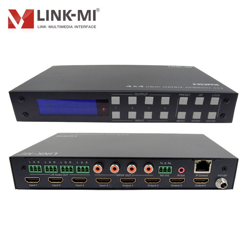 4K 4x4 HDMI Matrix HDMI 2.0b Matrix với HDCP 2.2 và DCI-P3/Rec.2020 Color Space Support