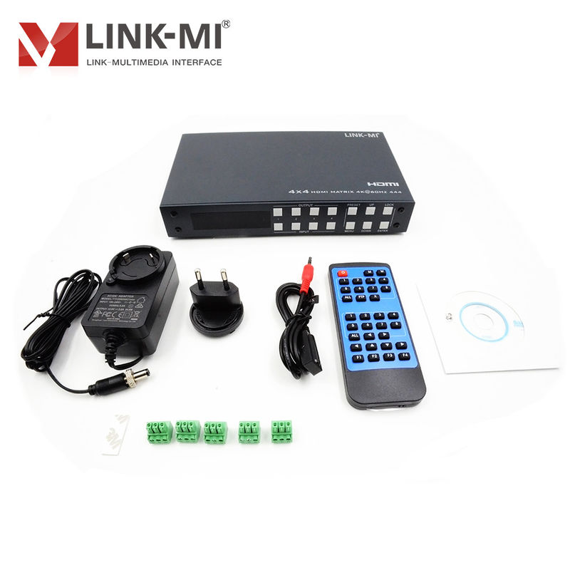4K 4x4 HDMI Matrix HDMI 2.0b Matrix với HDCP 2.2 và DCI-P3/Rec.2020 Color Space Support